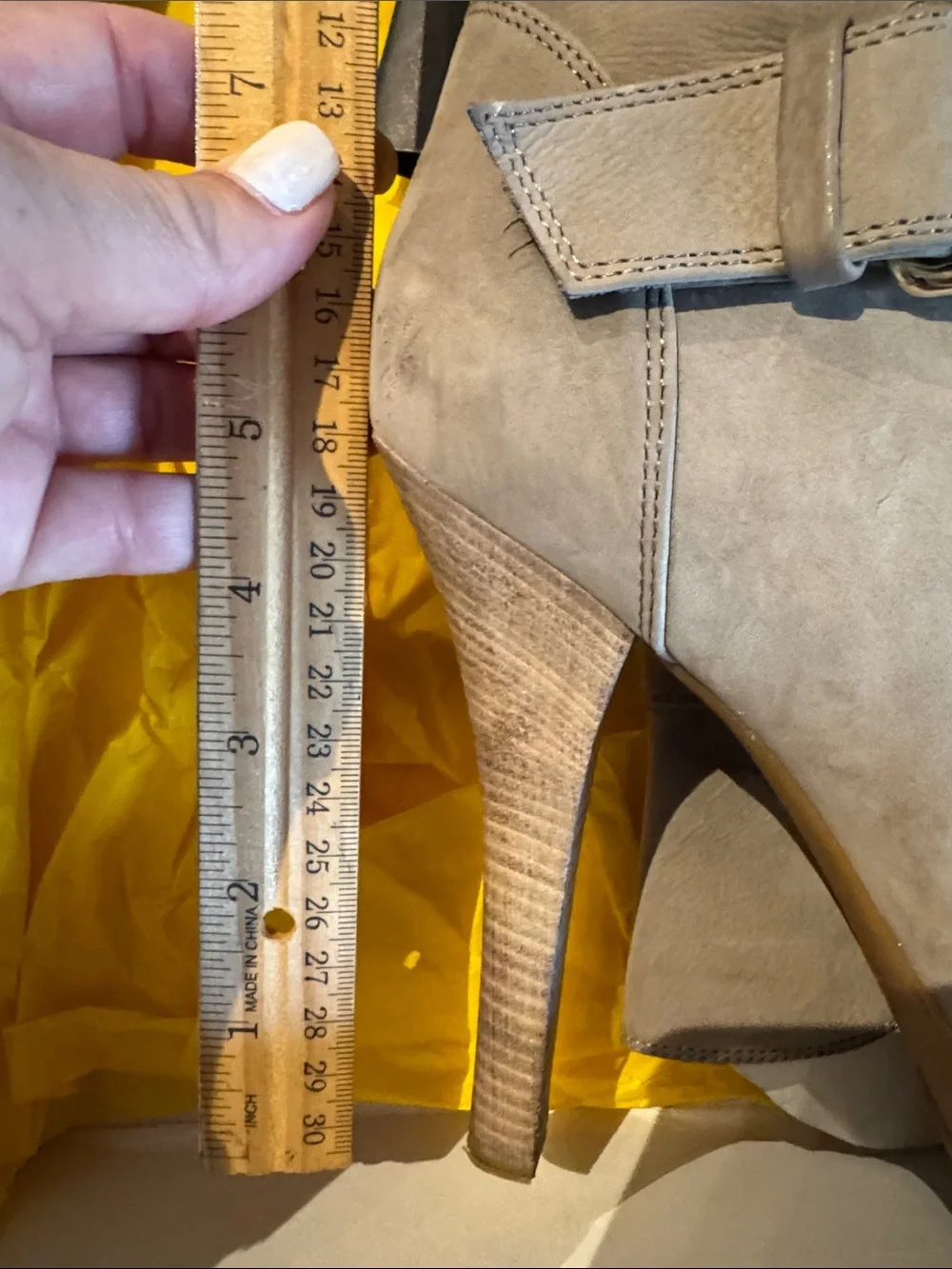 Fendi Taupe Suede Over-the-Knee Buckle Boots